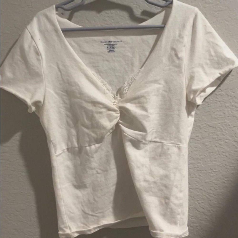 Brandy Melville White Short Sleeve Top